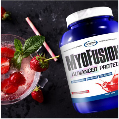 Gaspari Nutrition, MyoFusion, Advanced Protein, Strawberry, 4 lbs (1814 g) Gaspari Nutrition, MyoFusion, Advanced Protein, Strawberry, 4 lbs (1814 g)