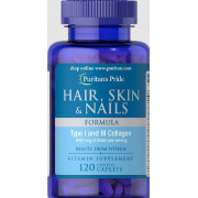 Витамины и Минералы Puritan's Pride Hair, Skin & Nails Formula Type 1 and 3 Collagen (120 таб.)