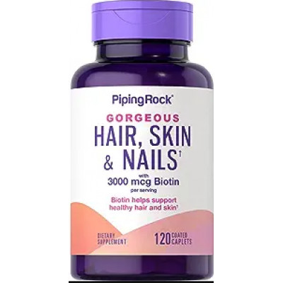 Витамины и Минералы Piping Rock Hair, Skin & Nails with 3000 mcg Biotin (120 таб.) Витамины и Минералы Piping Rock Hair, Skin & Nails with 3000 mcg Biotin (120 таб.)