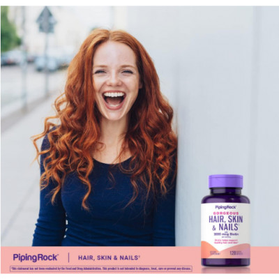 Витамины и Минералы Piping Rock Hair, Skin & Nails with 3000 mcg Biotin (120 таб.) Витамины и Минералы Piping Rock Hair, Skin & Nails with 3000 mcg Biotin (120 таб.)
