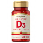 Piping Rock High Potency Vitamin D3 5000 IU (250 Softgels)