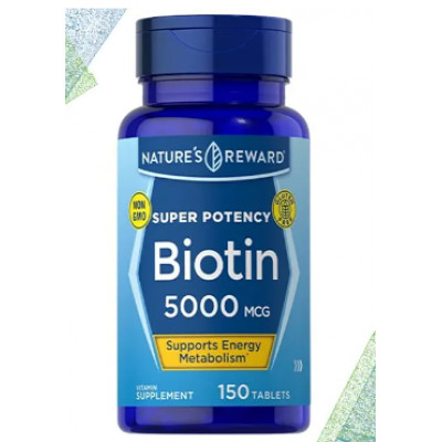 Nature's Reward Biotin 5000 mcg (150 tabl) Nature's Reward Biotin 5000 mcg (150 tabl)