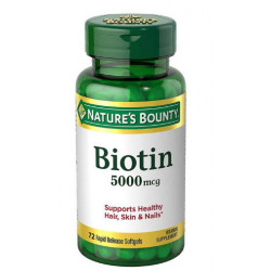 Вітаміни та мінерали NB Biotin 5000mcg (72Softgels)