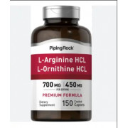 Piping Rock L-Arginine HCL L-Ornithine HCL (150caps)