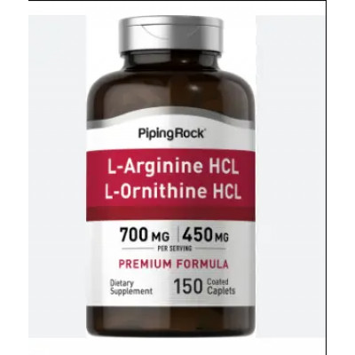 Piping Rock L-Arginine HCL L-Ornithine HCL (150caps) Piping Rock L-Arginine HCL L-Ornithine HCL (150caps)