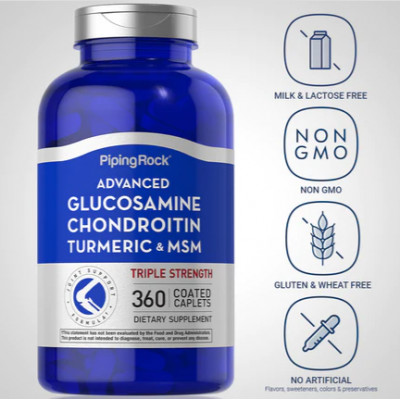 Piping Rock Advanced Triple Strength Glucosamine Chondroitin MSM(360 caps) Piping Rock Advanced Triple Strength Glucosamine Chondroitin MSM(360 caps)