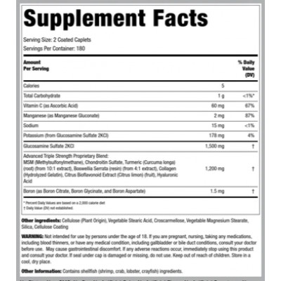 Piping Rock Advanced Triple Strength Glucosamine Chondroitin MSM(360 caps) Piping Rock Advanced Triple Strength Glucosamine Chondroitin MSM(360 caps)