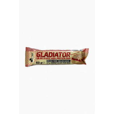 Протеиновый батончик olimp Gladiator Bar (60 g Strawberry cake) Протеиновый батончик olimp Gladiator Bar (60 g Strawberry cake)