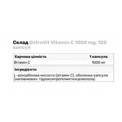 Витамины и минералы OstroVit Vitamin C 1000 (120caps) Витамины и минералы OstroVit Vitamin C 1000 (120caps)