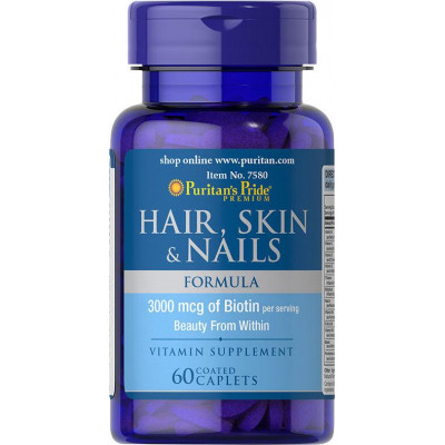 Витамины и Минералы Puritan's Pride Hair, Skin & Nails Formula Type 1 and 3 Collagen (60 таб.) Витамины и Минералы Puritan's Pride Hair, Skin & Nails Formula Type 1 and 3 Collagen (60 таб.)